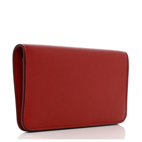 BURBERR Rowe Continental Wallet Dark Carmine - Picture 2 of 7